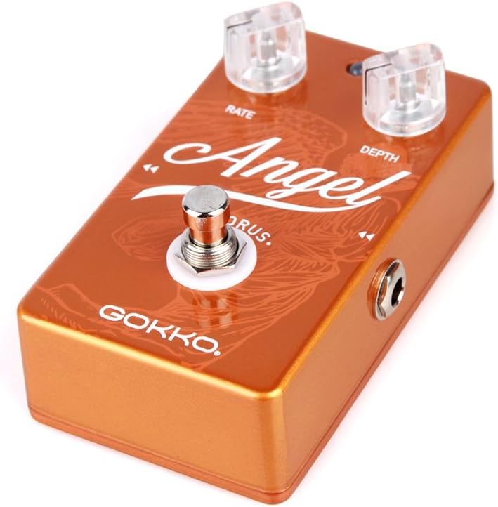 GOKKO Angel Chorus Pedal - Classic Modulation Effect for Clean & Distorted Tones | Adjustable Rate & Depth Controls | 9V DC Power Supply - Image 1